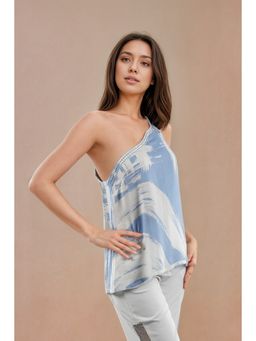 Fawn 24 - Blue Cloudscape Top