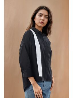 Fawn 24 - Navy Blue Noir & Blanc Pop Shirt