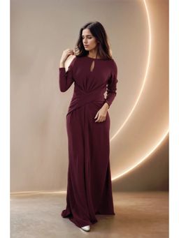 Fawn 24 - Burgundy Draped Gown