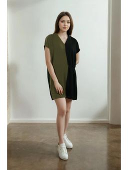 Fawn 24 - Green Block Palette Mini Dress