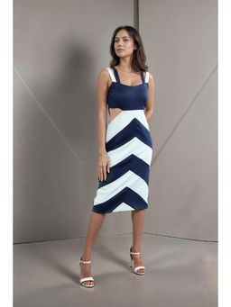 Fawn 24 - Multi-Colour Chevron Chic Dress