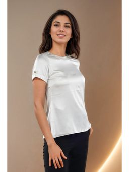 Fawn 24 - Ivory Satin Top
