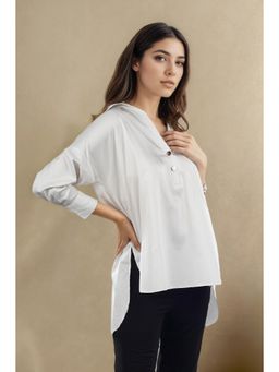 Fawn 24 - White Satin Cotton Shirt