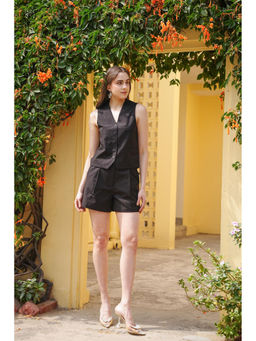 HOUSE OF SAL - Black Lagos Solid Co-Ord (Set of 2)