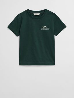 GANT - Boys Green Round Neck Regular Fit T-shirt