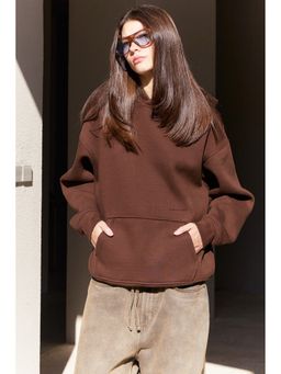Bonkers Corner - Women Cocoa Wear A Hug Oversized Hoodie