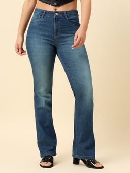 Cantabil - Women Blue Cotton Regular Fit Jeans