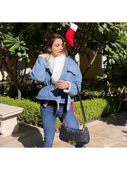 Loveable Creations By Muskan - Warm Denim Fur Jacket