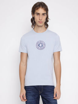 Guess - Grey Printed Slim Fit T-Shirt