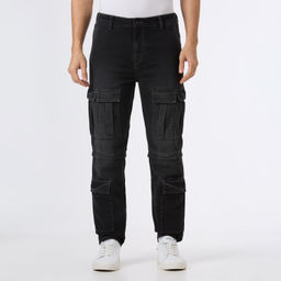 Pepe Jeans - Black Solid Straight Fit Jeans
