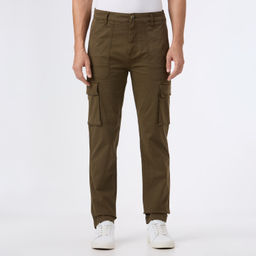 Pepe Jeans - Green Solid Slim Fit Cargo