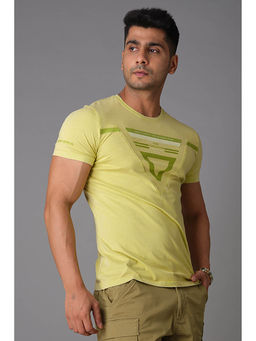 ROOKIES - Yellow Printed Slim Fit T-shirt
