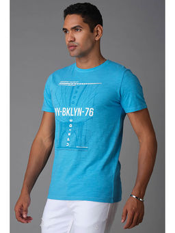 ROOKIES - Blue Printed Slim Fit T-shirt