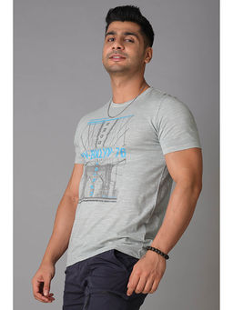 ROOKIES - Grey Printed Slim Fit T-shirt