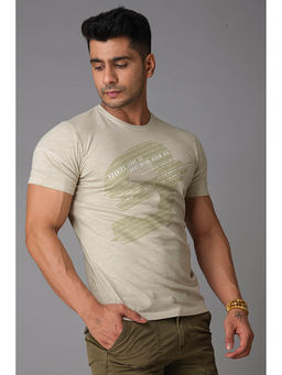ROOKIES - Green Printed Slim Fit T-shirt