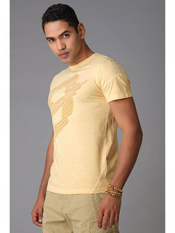 ROOKIES - Yellow Printed Slim Fit T-shirt