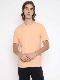 Guess - Orange Solid Regular Fit T-Shirt