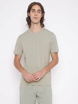 Guess - Green Solid Regular Fit T-Shirt