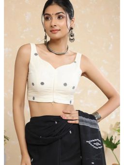 Sutra Art of Clothing - Off White Saakriti Jamdani Stitched Blouse
