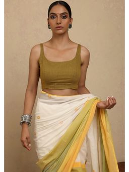 Sutra Art of Clothing - Green Cotton Khadi Stitched Blouse