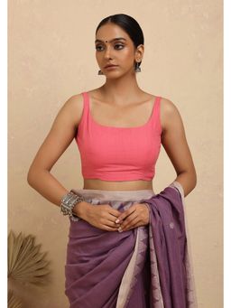 Sutra Art of Clothing - Pink Cotton Basic Gulabi Stitched Blouse