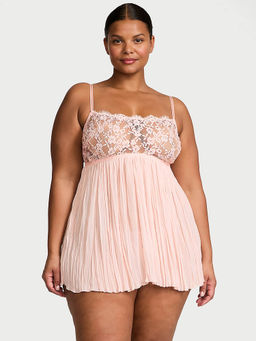 Victoria's Secret - Pink Dream Angels Dare to Dream Lace Pleated Babydoll