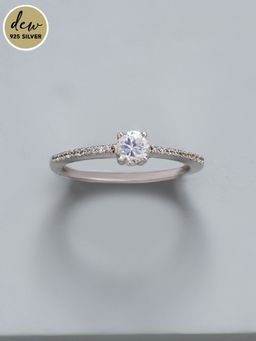 Pipa Bella by Nykaa Fashion - Dew by PB Sterling Silver Cubic Zirconia Elegant Stone Ring