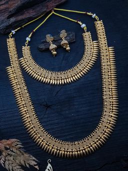 GRIIHAM - Gold Plated Kasu Coorgi Necklace Set