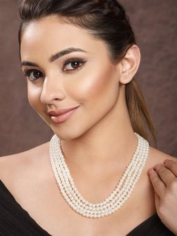 Priyaasi - Pearl Quad-Layered Gold-Plated Necklace