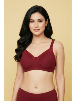 Zivame - Double Layered Non Wired 3/4th Coverage T-Shirt Bra - Red Dahlia