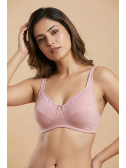 Zivame - Double Layered Non Wired 3/4th Coverage T-Shirt Bra - Silver Pink