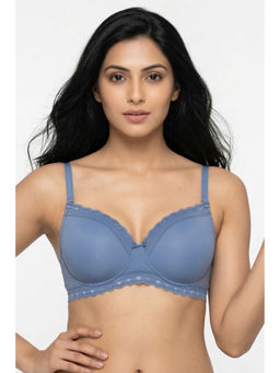 Zivame - Padded Non Wired 3/4th Coverage T-Shirt Bra - Riviera