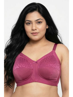 Zivame - True Curv Single Layered Full Coverage Super Support T-Shirt Bra - Red Violet