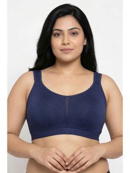 Zivame - True Curv Single Layered Non Wired Full Coverage Minimiser Bra - Blue Depth