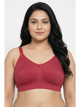 Zivame - True Curv Double Layered Full Coverage Super Support T-Shirt Bra - Garnet Rose