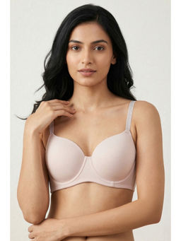 Zivame - Padded Wired 3/4th Coverage T-Shirt Bra - Mauve Chalk