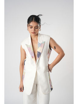 Orthodox - Pastel Mosaic Longline Embroidered Blazer