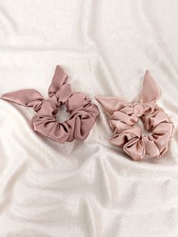 Mueras - Bow Tie Knot Scrunchies Pinks (Pack of 2)
