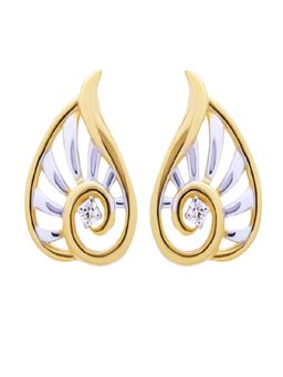 WHP Jewellers - Leaf Inspired Diamond Earring
