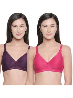 Bodycare - B, C & D Cup Perfect Coverage Bra-Pack Of 2 - Multi-Color
