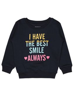 Bodycare - Typography Sweatshirts-Navy Blue