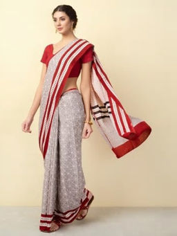 Fabindia - Cotton Mull Bagh Print Sari