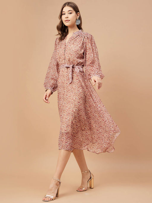 beige bishop sleeve dress Boho Style Bishop Sleeve Ivory Chiffon Wedding Dress