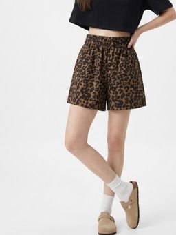 Outzidr - Multi-Colour Animal Printed Shorts