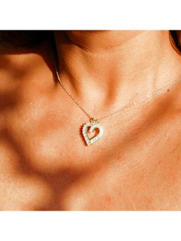 Aphrodyte Me - Silver Cupid Heart Pendant Necklace