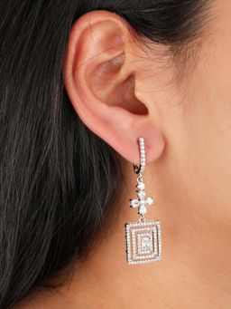 Sica Jewellery - 925 Silver Floral Drop Earrings