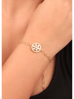 Sica Jewellery - 925 Silver Moissanite Polki Kundan Floral Bracelet