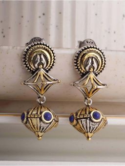 Palmonas - 925 Sterling Silver Women Blue Stone Drop Earrings