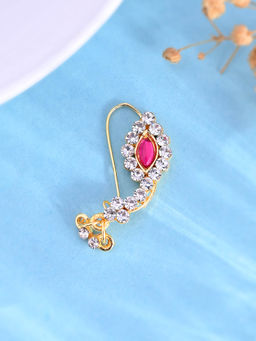 Silvermerc Designs - Pink Stone and Crystal Nath