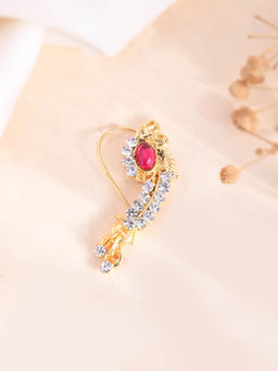 Silvermerc Designs - Pink Stone Gold-Plated Nath